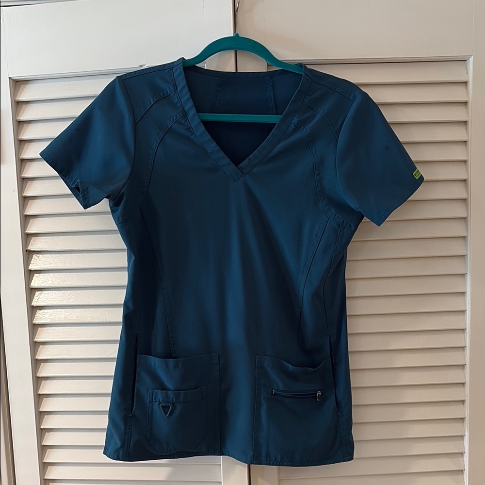 Women's Carrivena Blue V-Neck Top